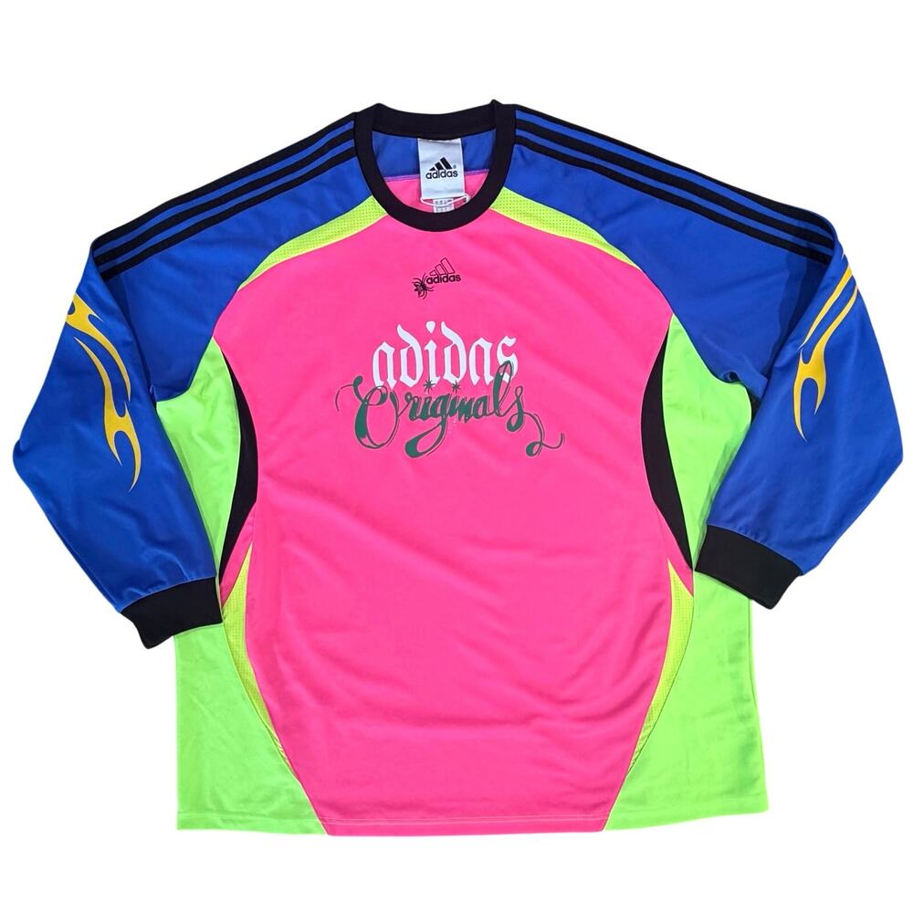 Adidas Mens SZ 2XL Pink Blue Green JW0203 Spiders Goalkeeper Loose Jersey
Shirt